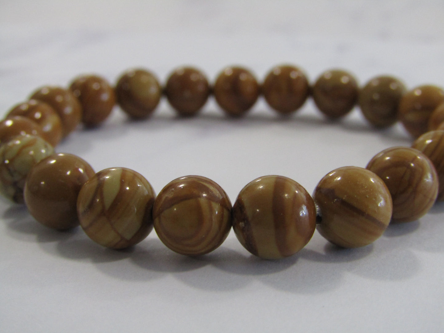 Natural Wood Lace Stone (8mm) bracelet