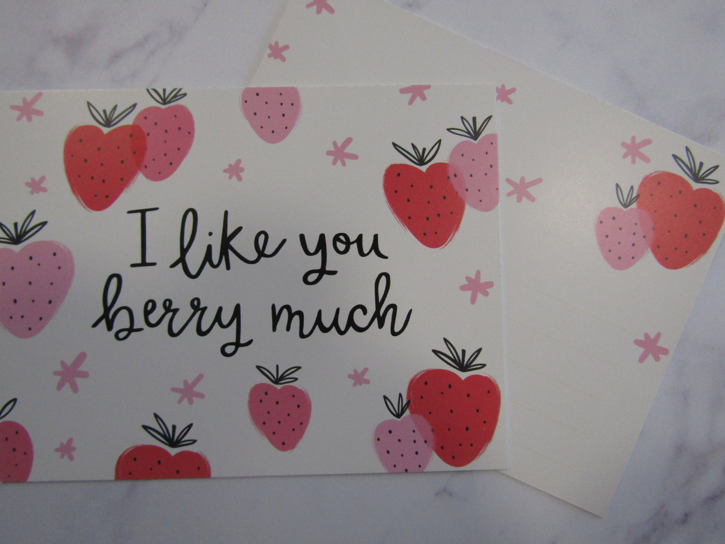 Note Card - I like you berry much