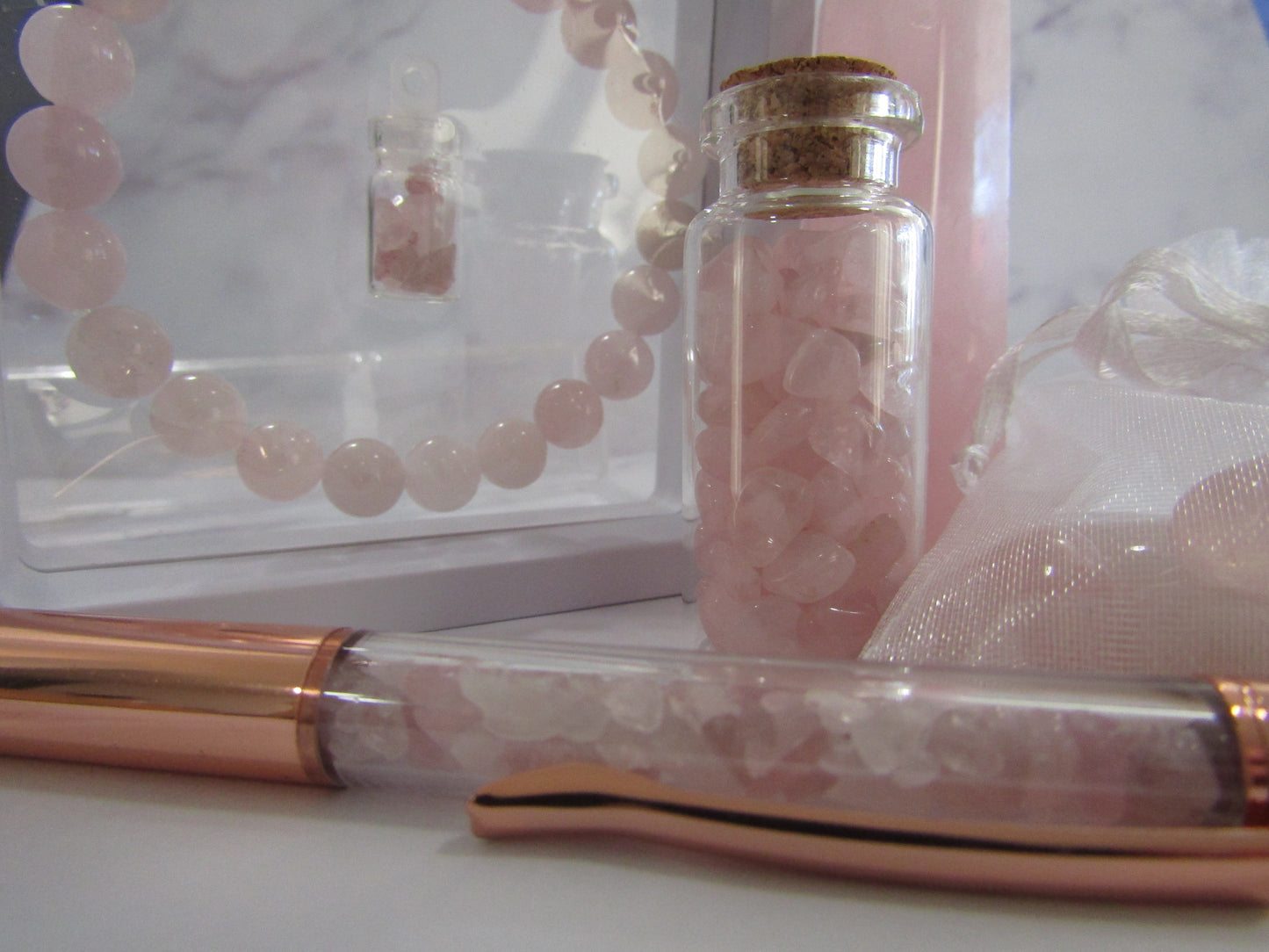 Gift Box - Rose Quartz with Rose Gold Pen