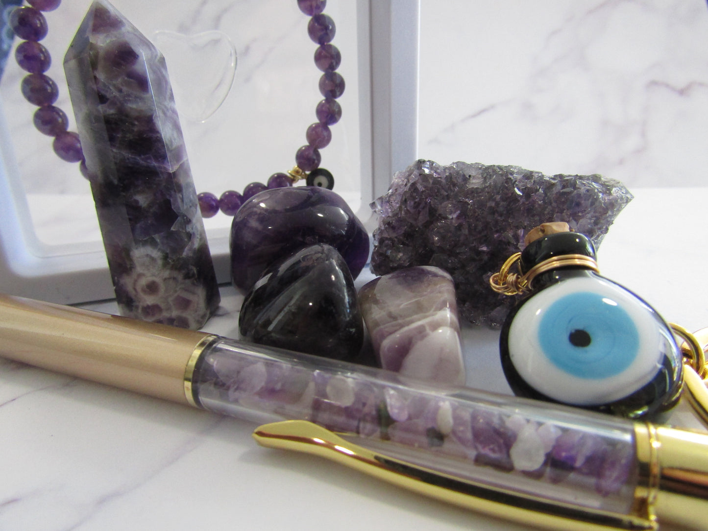 Gift Box - Amethyst Evil Eye