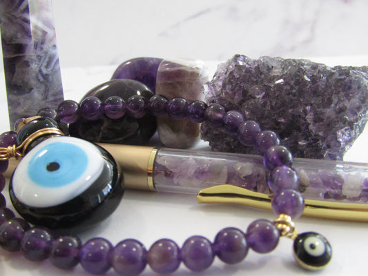 Gift Box - Amethyst Evil Eye