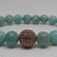 Grade A Amazonite (8mm) bracelet with Cubic Zirconia bead