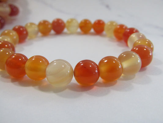 Mixed Carnelian bracelet - 8mm