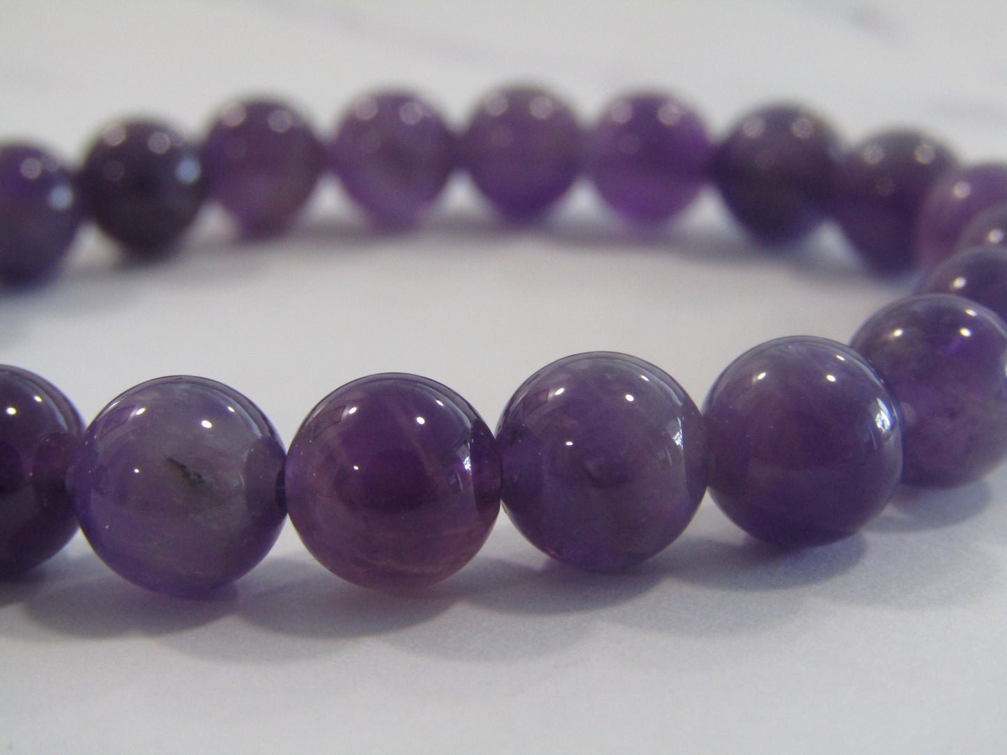 Grade A Amethyst stretch bracelet - 8mm