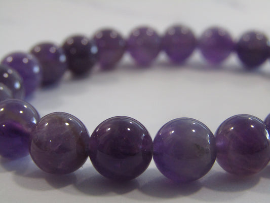 Grade A Amethyst stretch bracelet - 8mm