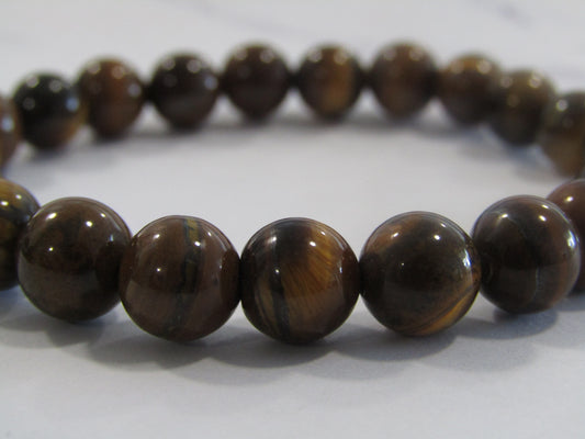 Grade AB Tigers Eye bracelet - 8mm