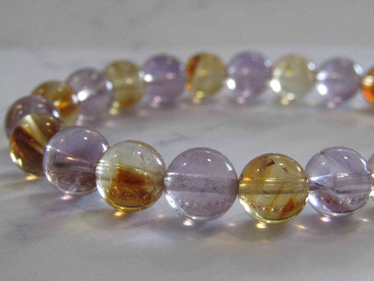 Grade A Amethyst & Grade A Citrine bracelet (8mm)